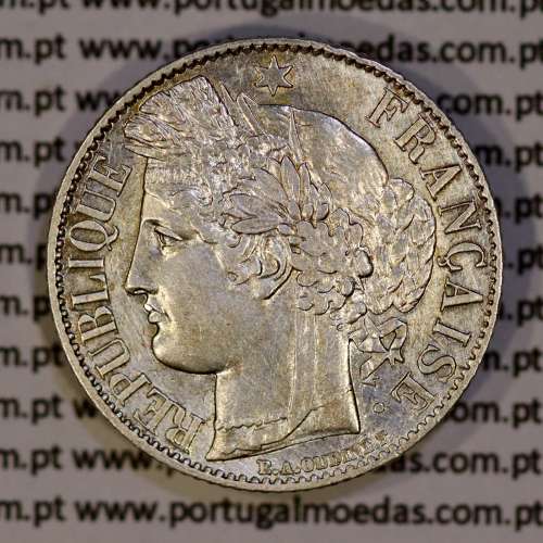 200 réis 1888 silver D. Carlos I, law of July 30 1891, 1 Franco 1888 of France, authorized to circulate for 200 réis in Portugal