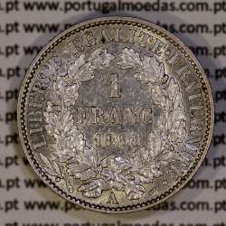 200 réis 1888 silver D. Carlos I, law of July 30 1891, 1 Franco 1888 of France, authorized to circulate for 200 réis in Portugal