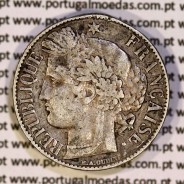 200 réis 1888 silver D. Carlos I, law of July 30 1891, 1 Franco 1888 of France, authorized to circulate for 200 réis in Portugal