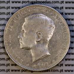 Portugal, silver coin 500 réis 1910 of D. Manuel II, Marquês de Pombal Commemorative, (VF), World Coins Portugal KM 557 04