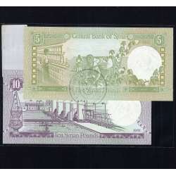 Syria - Lot of 2 Different Banknotes - Series 1991 (Uncirculated)