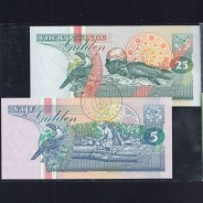 Suriname - Lote de 7 Notas Diferentes - Serie 1963-2000 (Não Circuladas)