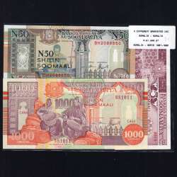 Somalia - Lot of 3 Different Banknotes - Series 1987-1990 (Uncirculated)