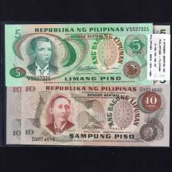 Philippines - Lot of 4 Different Banknotes - Series 1973-1993 (Uncirculated)