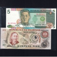 Philippines - Lot of 4 Different Banknotes - Series 1973-1993 (Uncirculated)