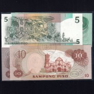 Philippines - Lot of 4 Different Banknotes - Series 1973-1993 (Uncirculated)