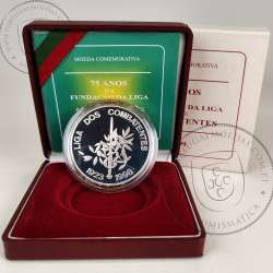 Portugal, 1000 Escudos 1998 75th Anniversary of League of Combatants 1923 -1998, silver Proof, with case, World Coins KM714a 07