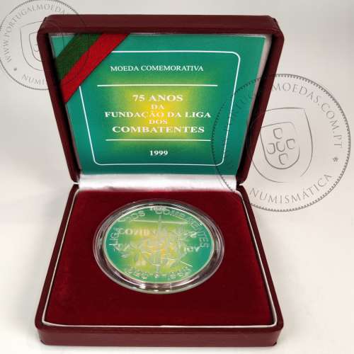 Portugal, 1000 Escudos 1998 75th Anniversary of League of Combatants 1923 -1998, silver Proof, with case, World Coins KM714a 09