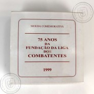 Prata Proof, 1000 Escudos 1998 Liga dos Combatentes, 1000$00 1998 Prata Proof em estojo, World Coins KM 714a 12