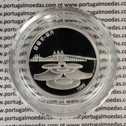Portugal, Proof silver coin of 500 Escudos 1999 Macau, Return of Macau to China, Proof silver coin, World Coins Portugal KM723a