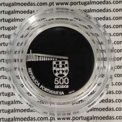 Portugal, Proof silver coin of 500 Escudos 1999 Macau, Return of Macau to China, Proof silver coin, World Coins Portugal KM723a