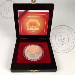 Portugal, 1000 Escudos 1999 Revolution of April 25, 25th Anniversary 1974-1999, silver Proof, with case, World Coins KM715a 10