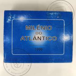 Prata Proof, 1000 Escudos 1999 Milénio do Atlântico, EXPO`98, 1000$00 1999 Prata Proof em estojo, World Coins KM 721a 11