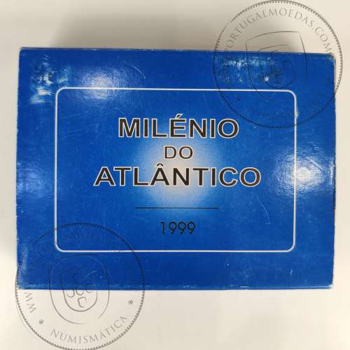 Portugal, 1000 Escudos 1999 Millennium of the Atlantic, EXPO`98, silver Proof coin, with case, World Coins Portugal KM721a 08