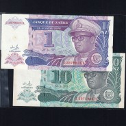 Zaire - Lot of 4 Different Banknotes -Series 1993 (Uncirculated)
