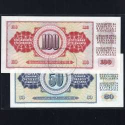 Jugoslávia - Lote de 7 Notas Diferentes - Serie 1968-1981 (Não Circuladas)