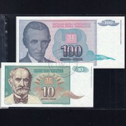 Yugoslavia - Lot of 4 Different Banknotes - Series 1993-1994 (Uncirculated)