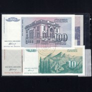 Yugoslavia - Lot of 4 Different Banknotes - Series 1993-1994 (Uncirculated)