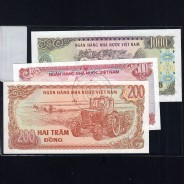 Vietnam - Lot of 3 Different Banknotes - Series 1987-1988 (Uncirculated)