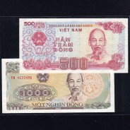 Vietnam - Lot of 6 Different Banknotes - Series 1987-1991 (Uncirculated)