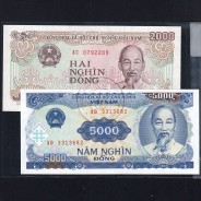 Vietname - Lote de 6 Notas Diferentes - Serie 1987-1991 (Não Circuladas)