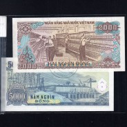 Vietname - Lote de 6 Notas Diferentes - Serie 1987-1991 (Não Circuladas)
