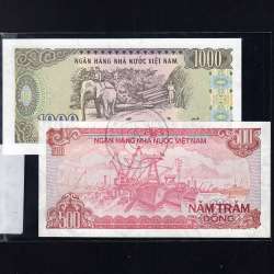 Vietnam - Lot of 4 Different Banknotes - Series 1987-1991 (Uncirculated)