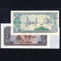 Vietname - Lote de 2 Notas Diferentes - Serie 1980-1985 (Não Circuladas) Vietname - Lote de 2 Notas Diferentes - Serie 1980-1985 (Não Circuladas)