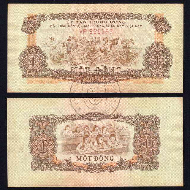 Vietname do Sul - Nota 1 Dong 1968 (Não Circulada) - Pick R4