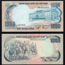 Vietname do Sul - Nota 1000 Dong 1972 (Não Circuladas) - Pick 34 Vietname do Sul - Nota 1000 Dong 1972 (Não Circuladas) - Pick 34