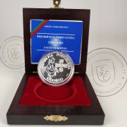 Prata Proof, 1000 Escudos 2000 Presidência do Conselho da União Europeia, 1000$00 2000 Prata Proof em estojo, KM724a 8