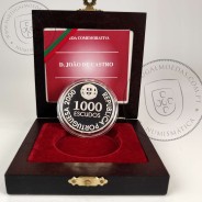 Prata Proof, 1000 Escudos 2000 D. João de Castro, 1000$00 2000 D. João de Castro Prata Proof em estojo, World Coins KM732a 02
