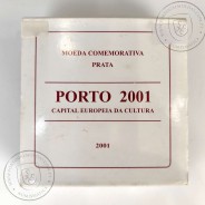 Portugal, Proof silver coin of 500 Escudos 2001 Porto European Culture Capital, Case with Proof silver coin, W. Coins KM733a 06