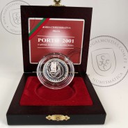 Proof 500 Escudos 2001 Porto 2001, Capital Europeia da Cultura, Estojo moeda prata Proof 500$00 2001, World Coins KM 733a 08