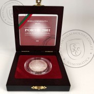 Proof 500 Escudos 2001 Porto 2001, Capital Europeia da Cultura, Estojo moeda prata Proof 500$00 2001, World Coins KM 733a 10