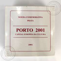 Portugal, Proof silver coin of 500 Escudos 2001 Porto European Culture Capital, Case with Proof silver coin, W. Coins KM733a 12