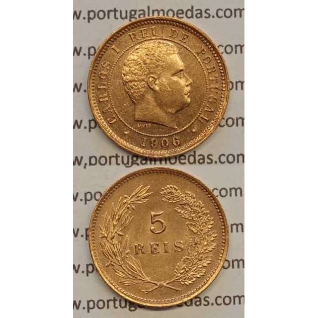 5 REIS BRONZE 1906 (SOB) - D. CARLOS I
