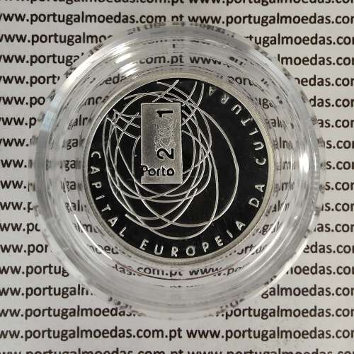 Proof 500 Escudos 2001 Porto 2001, Capital Europeia da Cultura, moeda prata Proof 500$00 2001, World Coins KM 733a 01