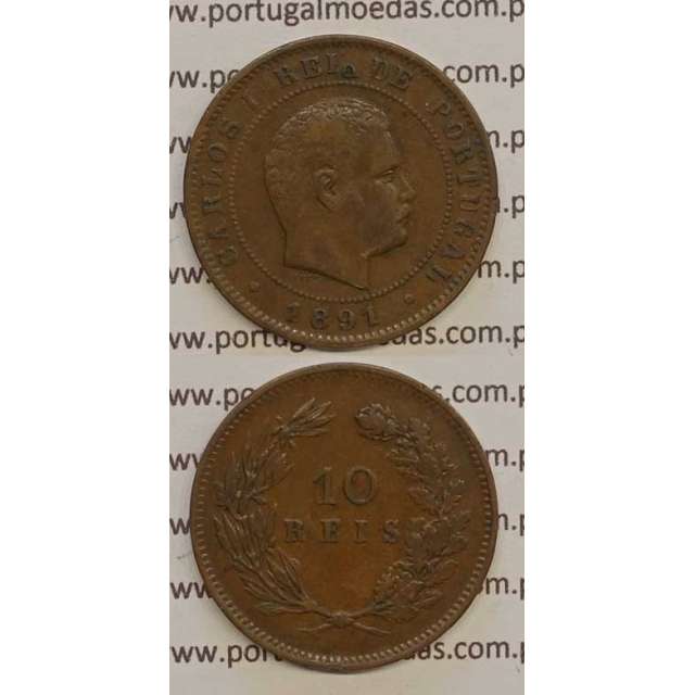 10 REIS BRONZE 1891 (MBC+) - D. CARLOS I