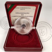 Portugal, 1000 Escudos 2001 EURO 2004, 10th UEFA European Football Championship, 1000$00 2001 Proof Silver in case, KM734a 11