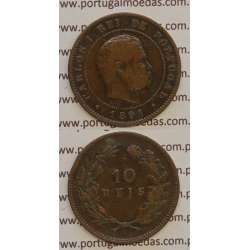 10 REIS BRONZE 1891 (BC+) - D. CARLOS I