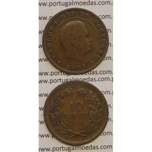 10 REIS BRONZE 1891 (BC) - D. CARLOS I
