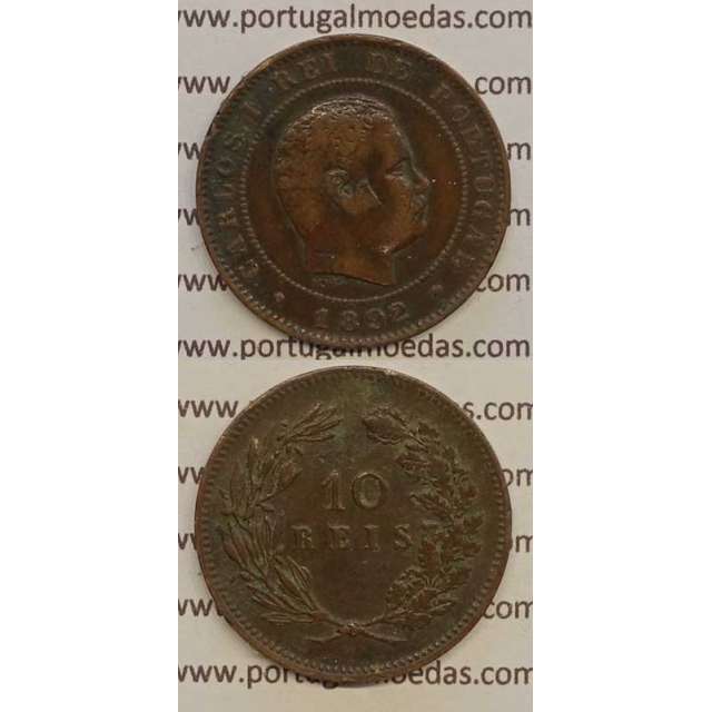 10 REIS BRONZE 1892 (MBC+) - D. CARLOS I