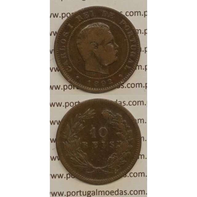 10 REIS BRONZE 1892 (BC) - D. CARLOS I