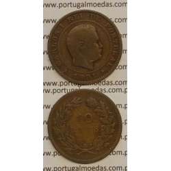 10 REIS BRONZE 1891-A "PARIS" (BC-) - D. CARLOS I