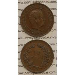10 REIS BRONZE 1892-A "PARIS" (BELA-) - D. CARLOS I