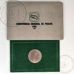 BNC, 250$00 1984 FAO Conferência Mundial de Pescas em cuproníquel, Carteira moeda BNC 250 Escudos 1984 FAO - Pescas, KM626 B