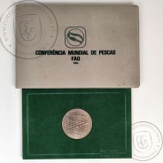 BNC, 250$00 1984 FAO Conferência Mundial de Pescas em cuproníquel, Carteira moeda BNC 250 Escudos 1984 FAO - Pescas, KM626 B