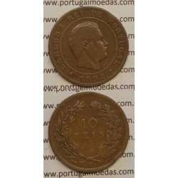 10 REIS BRONZE 1892-A "PARIS" (BC) - D. CARLOS I