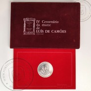 BNC, 1000$00 Luis de Camões 1980 Prata, Carteira moeda prata BNC 1000 Escudos 1983, IV Centenário da Morte de  Camões 1580-1980F